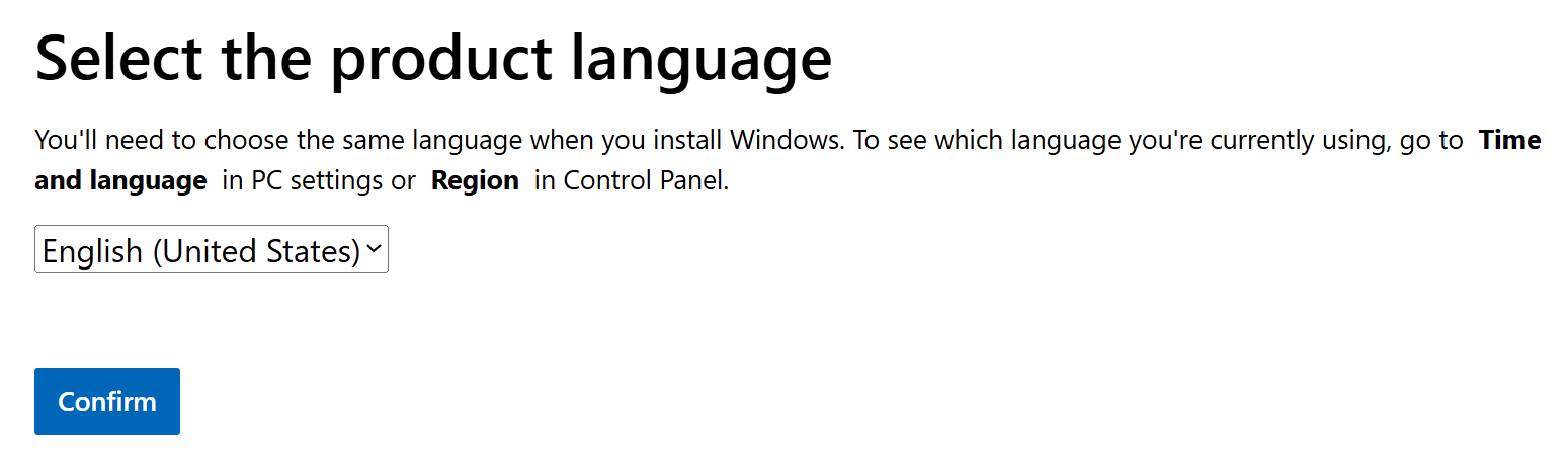 Select language