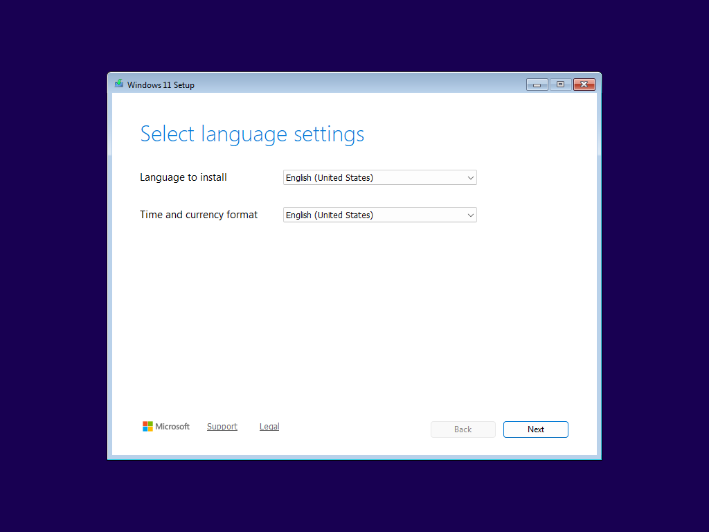 Select language