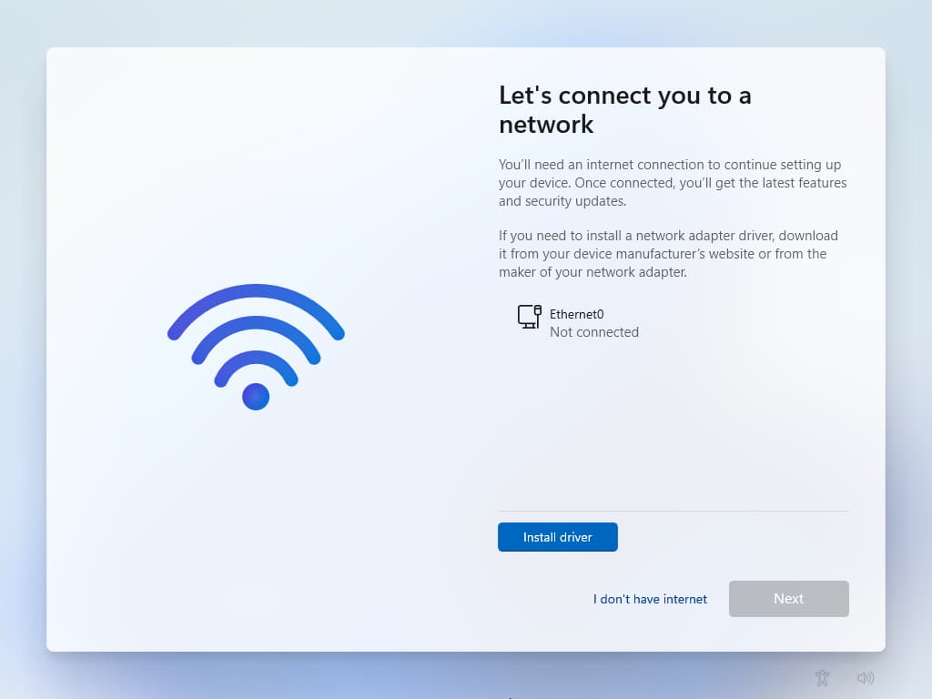 No internet