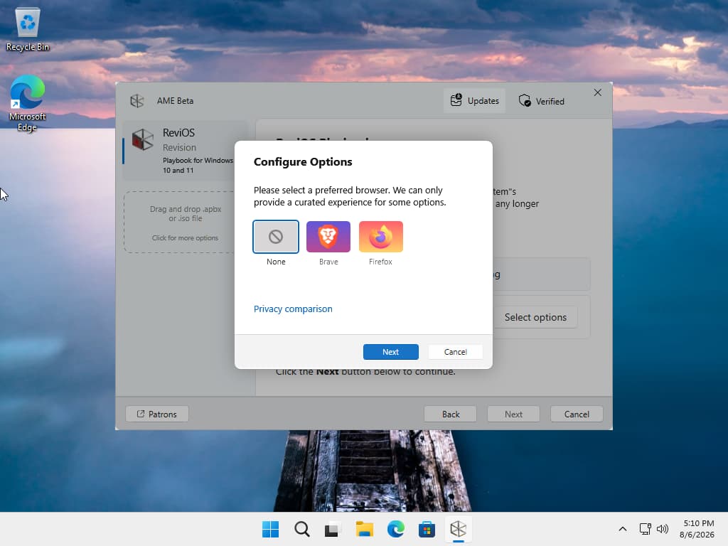Browser choice